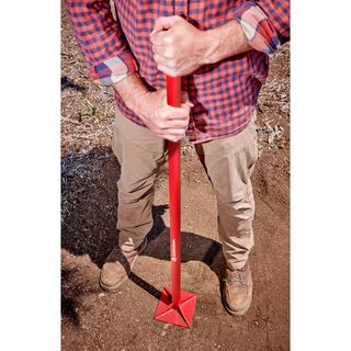 Corona UT 60057 All-Steel Dirt Tamp, 8 in. x 8 in., 58 in. Steel Handle