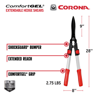 Corona HS 3344D  ComfortGEL® Extendable Hedge Shear