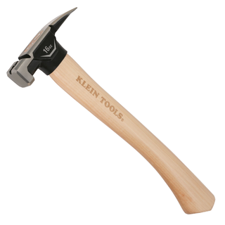 Klein Tools H80916HS Smooth Face Hickory Handle Hammer, 16-Ounce