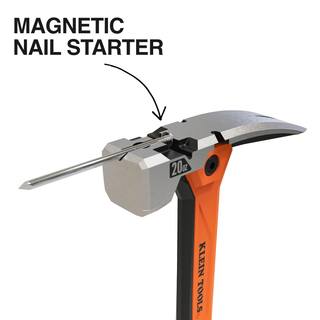 Klein Tools H81020 Smooth Face Vibration-Reducing Hammer, 20-Ounce