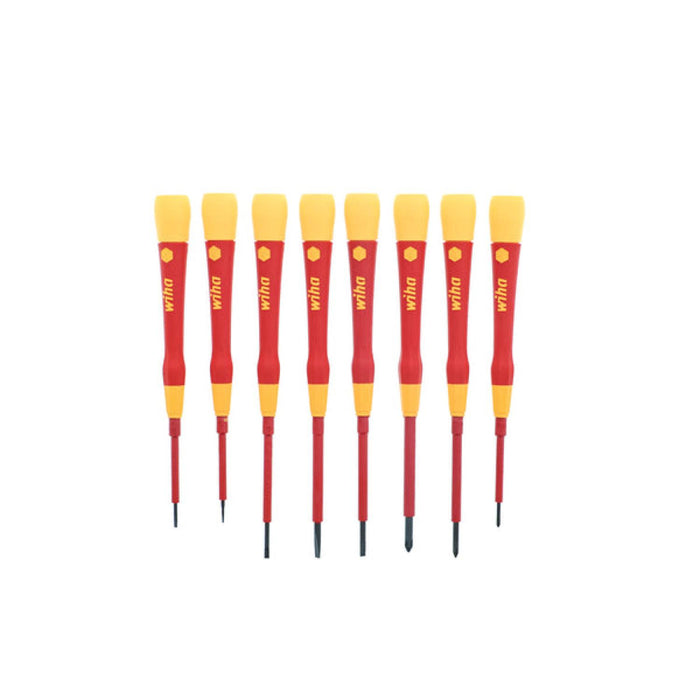 Wiha 32088 Insulated Precision Slotted and Phillips Screwdriver Set, 8 Piece