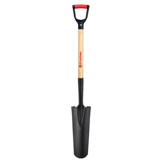 Corona SS 28010 Drain Spade Shovel, 15-Gauge, 30 in. Wood D-Grip Handle