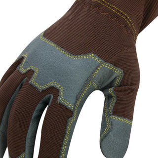 Estwing EWLP1011 Reinforced Knuckle Leather Palm Work Glove with Elastic Sewn Extended Cuff