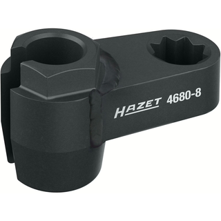 Hazet 4680-8 1/2 inch Double Square Hollow Exhaust Probe Socket ∙ Outside Hexagon Profile ∙ 17 mm