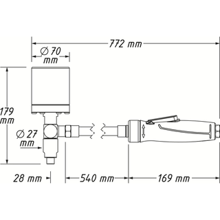 Hazet 9098/24 Injector Sliding Hammer ∙ Compressed Air