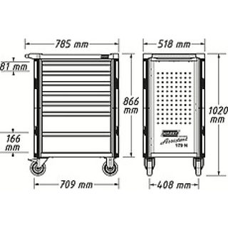 Hazet 179NX-8/314 Tool trolley 314-pieces ∙ 8 Drawers total