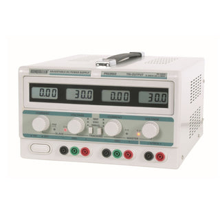 Velleman LABPS23023 Dual Dc Lab Power Supply 2x 0-30 Vdc / 0-3 A + 5 Vdc Fixed / 3 A Max With 4 Lcd Displays