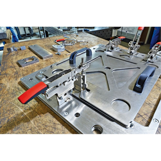 Bessey STC-HA20 Auto adjust toggle clamp, horizontal low profile, vertical flanged base