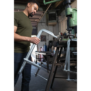 Bessey  STB-24 Clamp, welding, F-style, crimped on swivel pad, 24 In. x 7 In. ,4880 lb