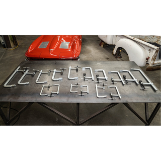 Bessey GS20K Clamp, welding, F-style, crimped on swivel pad, 8 In. x 4 In. , 880 lb