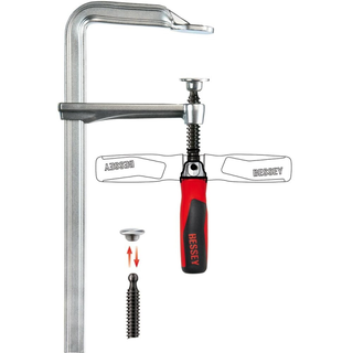 Bessey GZ50-12PH Pivot handle clamp , 20 In. x 4.75 In. opening