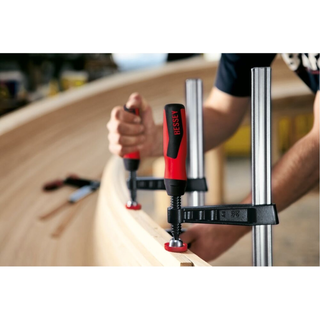 Bessey TG7.024+2K Clamp, woodworking, F-style, 2K handle, replaceable pads, 7 In. x 24 In., 1320 lb