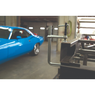 Bessey GS25K Clamp, welding, F-style, crimped on swivel pad, 10 In. x 4.75 In., 1000 lb