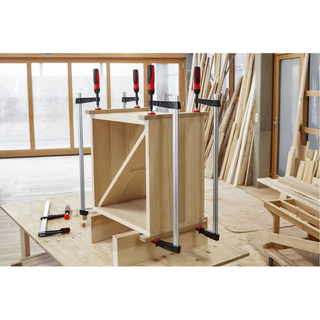 Bessey TG4.512+2K Clamp, woodworking, F-style, 2K handle, replaceable pads, 4.5 In. x 12 In., 1000 lb