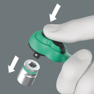 Wera 05005541001 8100 Sa 14 Zyklop Comfort Ratchet Set, Reversing Lever, 1/4" Drive, Metric, 28 Pieces