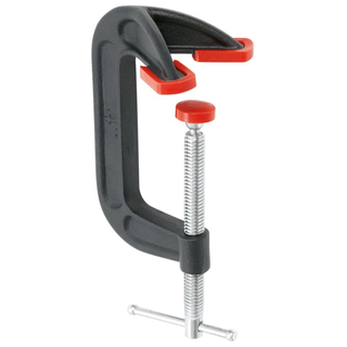 Bessey DHCC-4 Clamp, C-Style, double jaw, 4 In. x 2-1/4 In., 1200 lb
