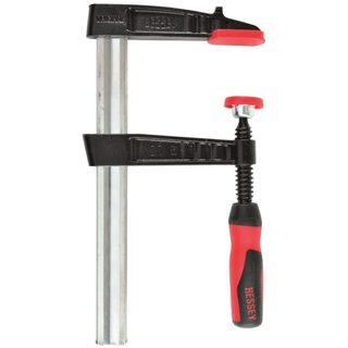 Bessey TG4.008+2K Clamp, woodworking, F-style, 2K handle, replaceable pads, 4 In. x 8 In., 880 lb