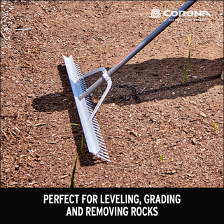 Corona RK16630 Full Aluminum Landscape Rake, 36 in. Head, 36 Tines, Poly Grip