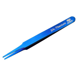Aven Tools 18049TTB Titanium Blue Tweezers, Pattern #2A