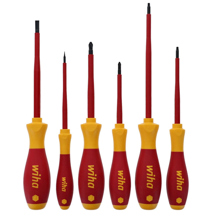 Wiha 35891 6 Piece Insulated Slotted/Phillips/Square Screwdriver Set