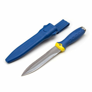 Estwing 42454 5.5-Inch Fixed Blade Double-Edged Multi-Purpose Duct Knife with Serrated and Smooth Edges and Hard Nylon Sheath