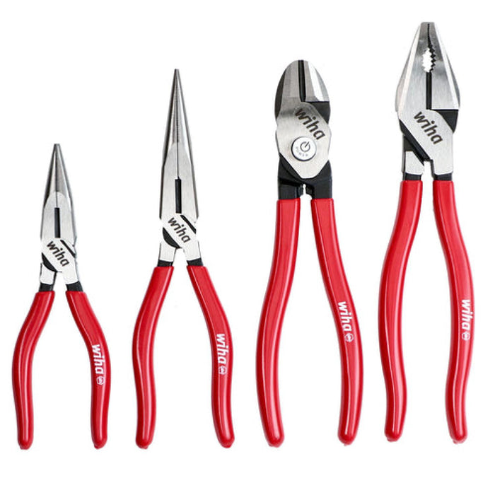 Wiha 34681 4 Piece Classic Grip Pliers and Cutters Tray Set