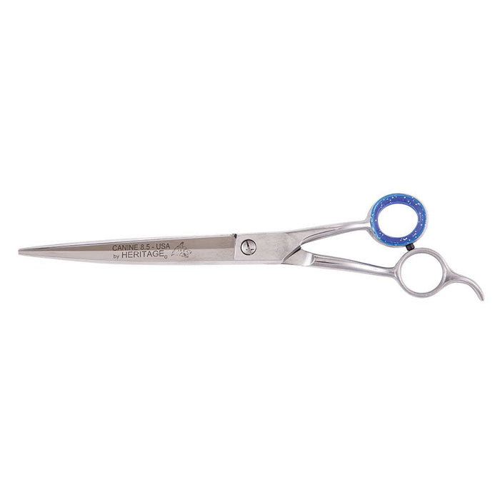 Heritage Cutlery K985-CO 8-1/2'' Pet Grooming Scissor w/ Serrations / Curved Blades / Offset Handles