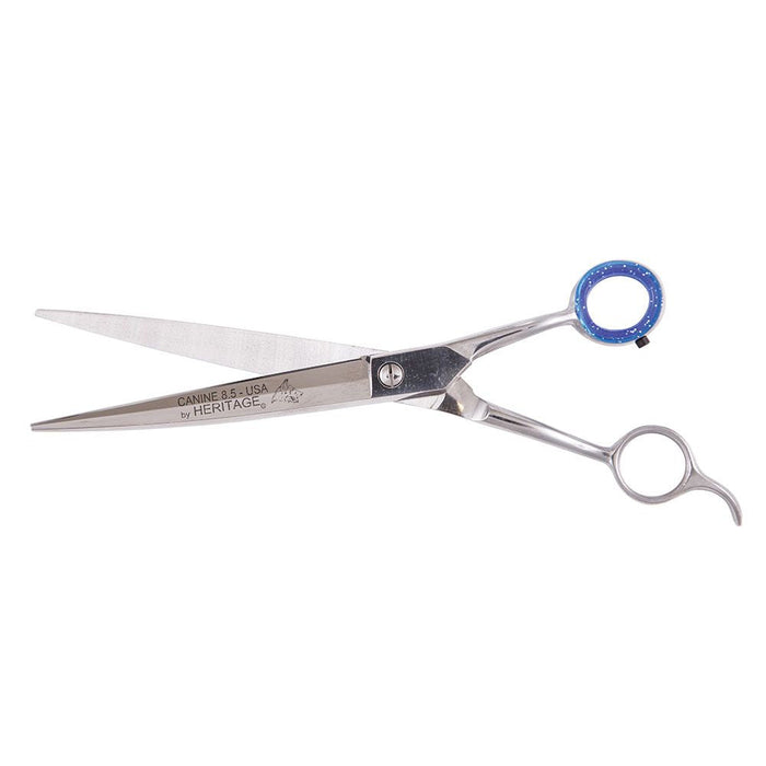 Heritage Cutlery K985-CO 8-1/2'' Pet Grooming Scissor w/ Serrations / Curved Blades / Offset Handles