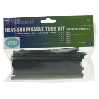 Velleman K/STB Heat-shrinkable Tube Kit - 40pcs- Black