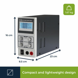 Velleman LABPS3010SM  Dc Lab Switching Mode Power Supply 0-30 Vdc / 0-10 A Max With Lcd Display