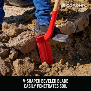Corona SS16500  Trench Hardwood Shovel, 12 Gauge, 5 in.