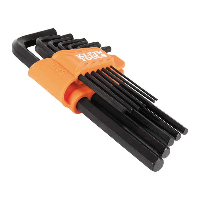 Klein Tools LS12 L-Style Long Hex Key Wrench Set, SAE, 12 Pc.