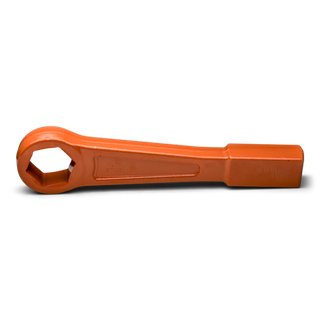 Wright Tool 18H64 Striking Face Box Wrench 6 Point Straight Handle Heavy Duty Safety Orange - 2"