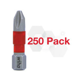 Wiha Tools Tools 76582 Terminator Impact Insert Bit Phillips #2 Pack of 250 Bits