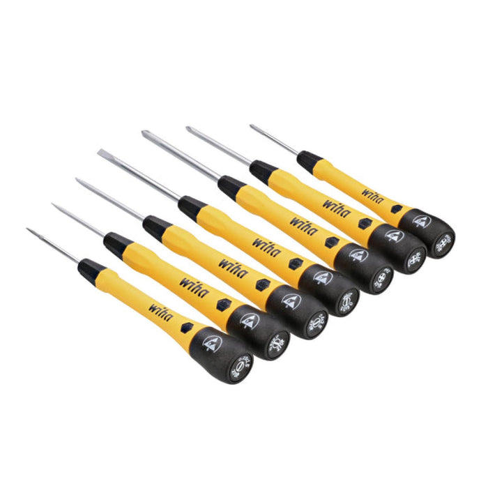 Wiha 27392  7 Piece ESD Safe Picofinish Precision Slotted and Phillps Screwdriver Set