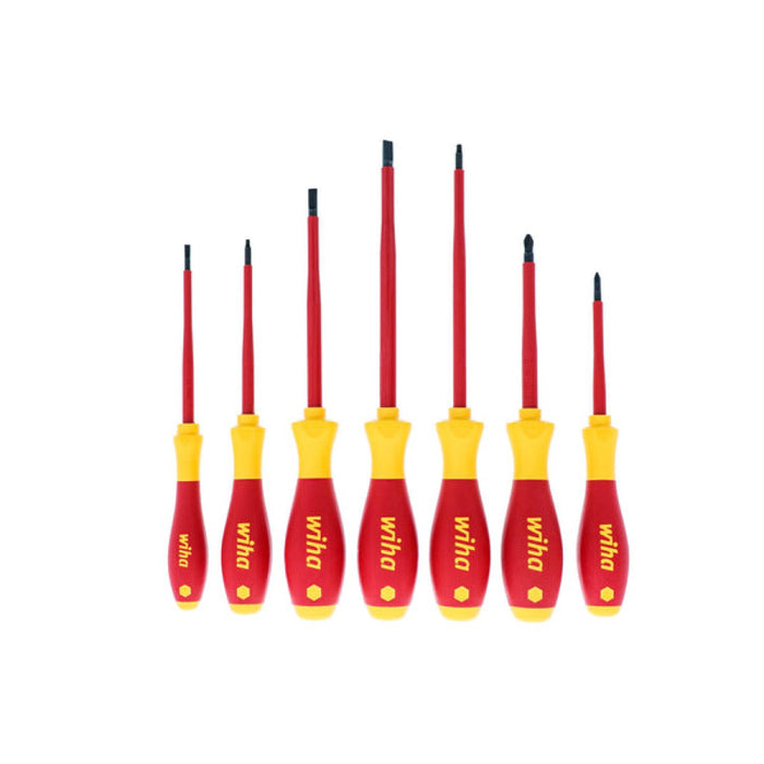 Wiha 32097 Insulated Screwdriver Set 7 Piece with Square/Slotted/Phillips Tips