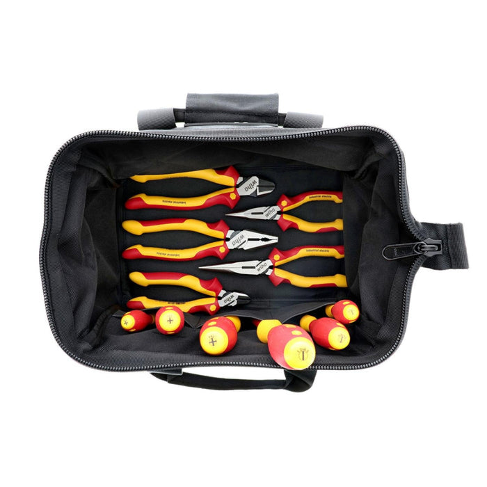 Wiha 32977 11 Piece Master Electrician's Insulated Tool Set in Canvas Tool Bag