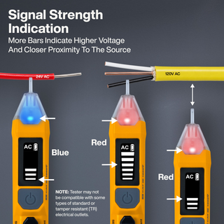 Klein Tools NCVT7 Non-Contact Voltage Tester with Signal Strength, 12-1000V AC