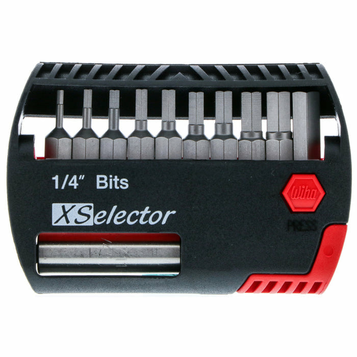 Wiha 79446 Hex SAE XSelector Bit Set, 10 Piece