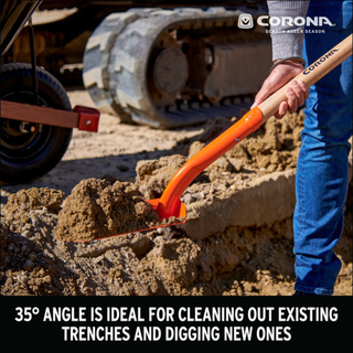 Corona SS16400  Trench Hardwood Shovel, 12 Gauge, 4 in.