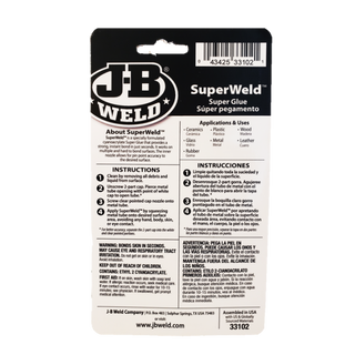 J-B Weld 33102 SuperWeld Adhesive, 2 g - 2-Pack