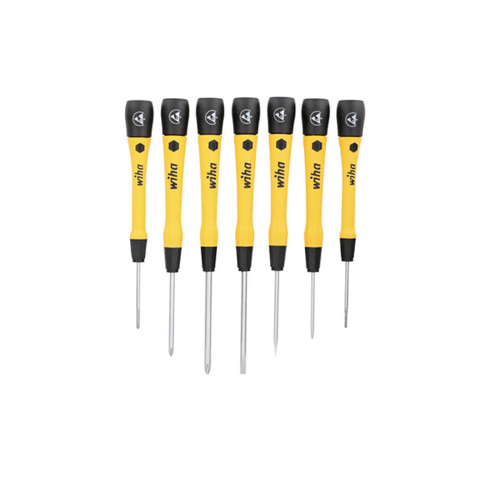 Wiha 27392  7 Piece ESD Safe Picofinish Precision Slotted and Phillps Screwdriver Set