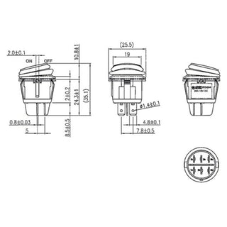 Velleman R13244BG/LED Green Led Illuminated Rocker Switch 2p Dpst /on-off 12v