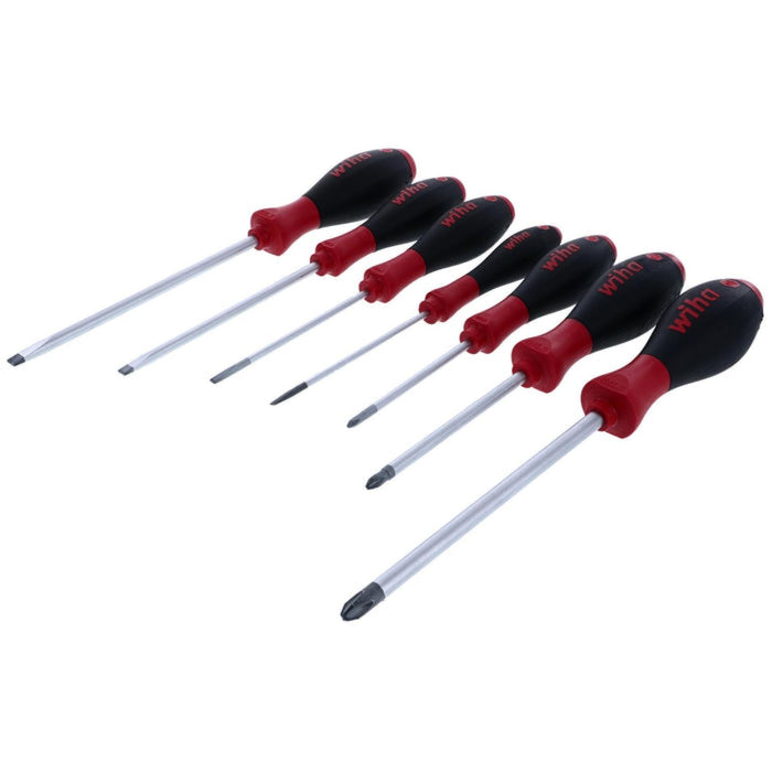 Wiha Tools 30278 SoftFinish Slotted and Phillips Screwdriver Set, 7 Pc.