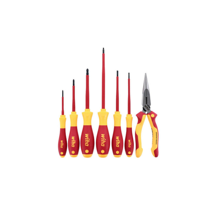 Wiha 32086 Insulated Screwdrivers and Pliers Set 7-Piece