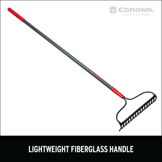 Corona RK16020 Forged Bow Rake, 16 Head, 16 Tines, Fiberglass Handle