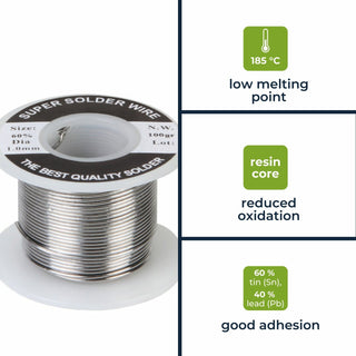 Velleman SOLD100G Solder Sn 60% Pb 40% - 0.04" 3.5oz