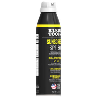 Klein Tools SPF50SPY55 Sunscreen Spray, Broad Spectrum SPF 50, 12-Pack