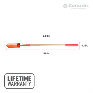 Corona SS16400  Trench Hardwood Shovel, 12 Gauge, 4 in.