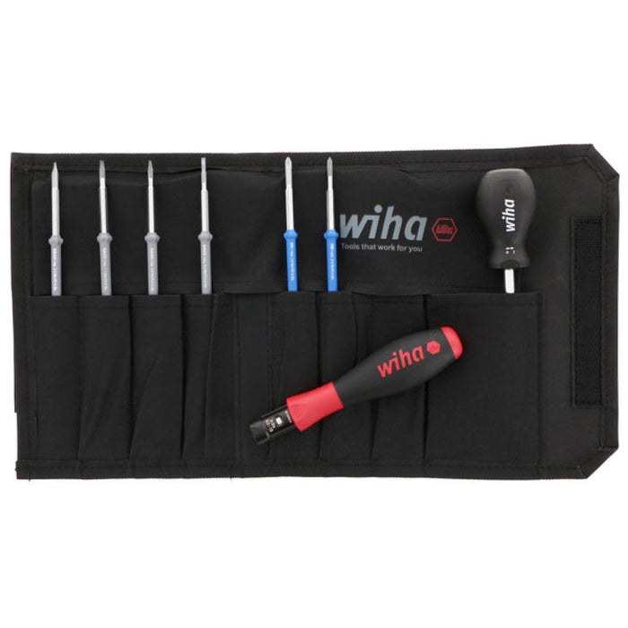 Wiha 28596 Torque Slotted/Phillips Pouch Set, 8 Piece